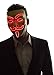 Neon Nightlife Men's Light Up V for Vendetta, Guy Fawkes Mask, One Size, Red