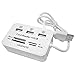 ERCRYSTO Card Reader and 3 Ports USB Hub, High Speed External Memory Card Reader (MS, Micro SD,SD/MMC,M2,TF Card), White. primary