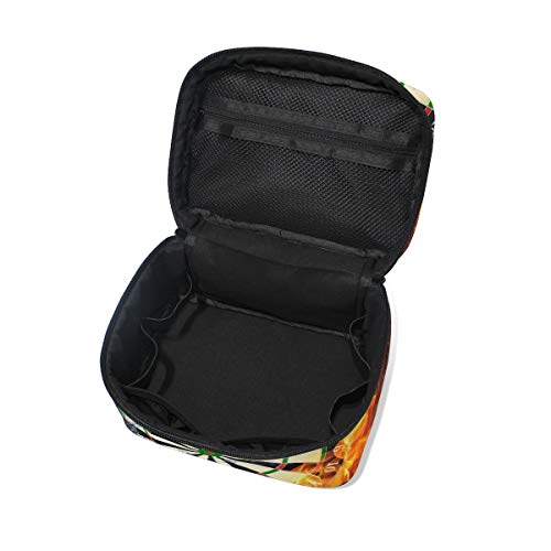 LORVIES Darts Board Cosmetic Bag Canvas Travel Toiletry Bag Top Handle Single Layer Makeup Bag Organizer Multi-function Cosmetic Case for Women