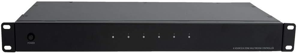 Monoprice 6 Zone Home Audio Passive Multizone Controller Preamp Kit, NO Logo, with IR Remote Control, Built-in Web GUI