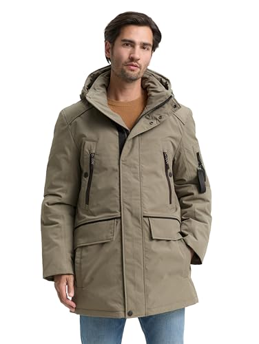 TOM TAILOR 1047040 Parka, 32097-Smokey Olive Green, S Hombres