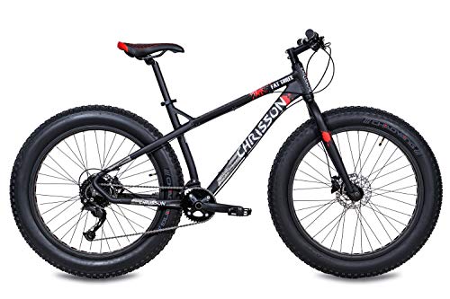 CHRISSON Fat Three Fatbike Mountainbike, 26 inch, zwart-rood, hardtail Fat Tyre mountainbike, fiets met 4,0 dikke banden… - Image 3