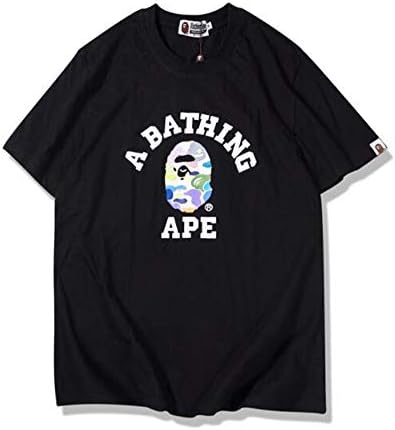 Wupi Summer Bape Fashion Print Crew Neck T-Shirt for Men/Women