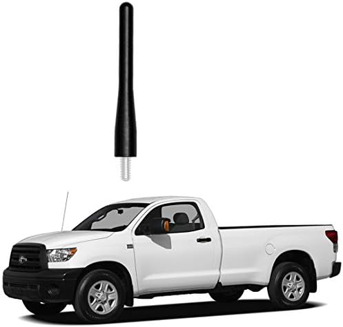 Black 3.6" Aluminum Short Direct Replacement Screw Thread Performance Antenna Mast Whip fits Toyota 2000-2019 Toyota Tundra, 2007-2014 Toyota FJ Cruiser, 2005-2016 Toyota SR5 Pickup