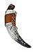 Valhalla Vineyards Wine/Mead Drinking Horn (4-5oz) Medieval Viking Cup w/Brown Leather Clip Button Holster - Authentic Medieval Inspired Mug