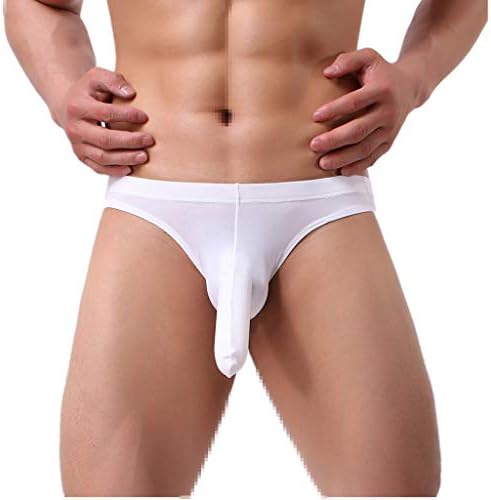 Hanomes Men's Solid New Ice-Threaded Elephant Nose Bullet Breathable Underwear Sexy Passion Casual Comfortable Knickers Boxer Shorts Stretch G-Strings & Thongs Trunks