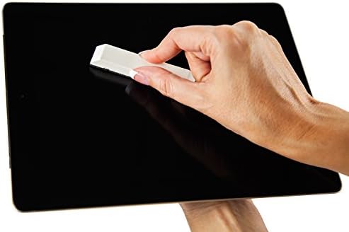 Gwee - Racer, Microfiber Screen Cleaner, Perfect for Computers & Tablets, Easily Attaches to Your Device for Quick Access, Ultra-Fresh Antimicrobial Protection, White