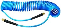 Amflo 24-25E-RET Blue 120 PSI Polyurethane Recoil Air Hose 1/4