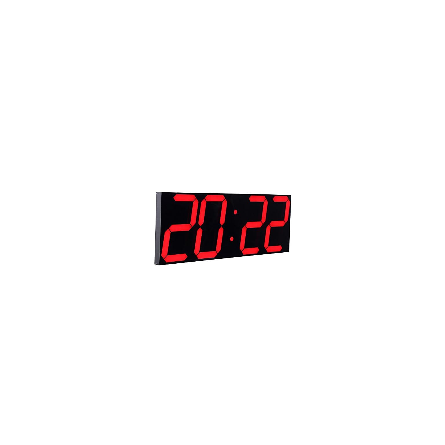 CHKOSDA Digital LED Wall Clock, Oversize Wall Clock with 6” Numbers, Remote Control Count up