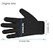 LETHMIK Womens&Girls Winter Knit Gloves Warm Solid Color Glove with Thick Fleece Lined Plain Black