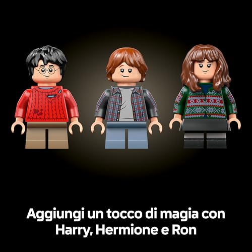 Harry Potter Pietra Filosofale – Edizione del Collezionista - Modellino Fai da Te - Decorazione per la Camera da Letto con Scene del Film, Edvige e 3 Minifigure - Regalo per Fan e Adulti - 76466