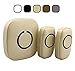 SadoTech Wireless Doorbells for Home, Apartments, Businesses, Classrooms, etc. - 2 Door Bell Ringer & 1 Plug-In Chime Receiver, Battery Operated, Easy-to-Use, Wireless Doorbell w/LED Flash, Beige