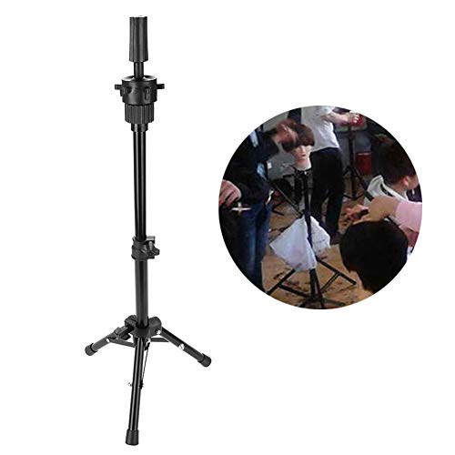 Wig Stand Tripod,Adjustable Hairdresser Table Training Head Stand, Barber Mannequin Head Wig Stand Holder Salon Model Mannequin Doll Holder