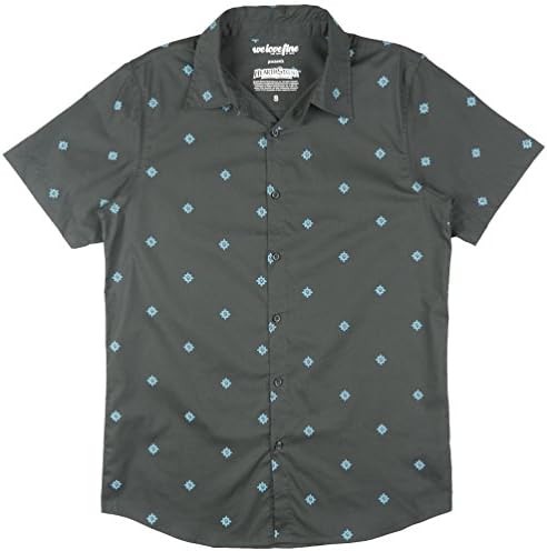 Hearthstone: Heroes of Warcraft Allover Logo Print Men's Short Sleeve Shirt (XXX-Large)