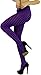 ToBeInStyle Womens Colorful Opaque Striped Tights Pantyhose Stocking Hosiery - Black/Purple - One Size