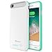 iPhone 8/7 Battery Case, Trianium Atomic Pro 3200mAh Extended Battery Charging Case Compatible with Apple iPhone 7 and iPhone 8 (4.7-inch) [White/Turquoise] Portable Charger Power Pack Juice Bank