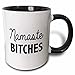 3dRose NAMASTE BITCHES Two Tone Mug, 11 oz, Black