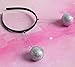 SBYURE 4 Pack Silver Glitter Martian Alien Headband Antenna Head Boppers for Party Headwear Supplies and Costume Accessory