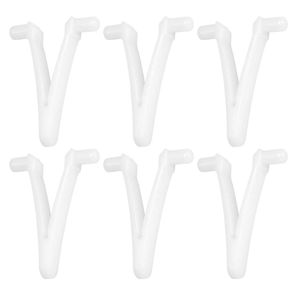 Fdit 6PCS Pool Supply Butterfly V Clip for Pool Spa Brush Leaf Rake Leaf Skimmer Vacuum Head for Swimming Pool Cleaning