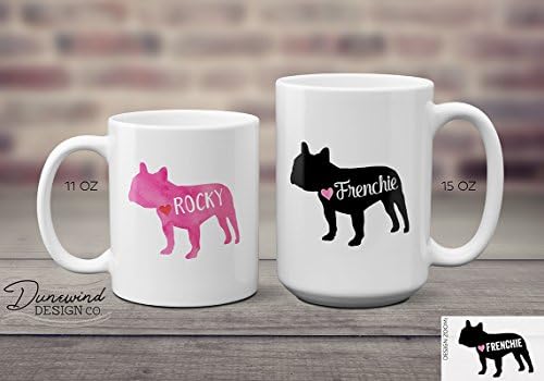 Frenchie Coffee Mug - Ceramic 11 or 15 oz - French Bulldog Puppy Dog - Personalized/Customizable