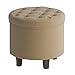 HomePop K6171-B117 Ottoman Kinfine Round Tufted Storage Velvet, 19