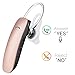 GLCON G-01 Wireless Headset with Microphone Mic,Voice Command,Caller Number Prompt,Bluetooth Headphones Ear Buds for iPhone X 8 7 7s 6s plus,Galaxy S8 S6 Edge Nokia Blackberry Smartphones (Rose Gold)