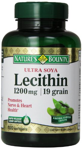 Natures Bounty Ultra Soya Lecithin Softgels, 1200 mg, 100 Count Natures Bounty Ultra Soya Lecithin Softgels, 1200 mg, 100 Count