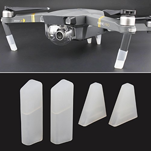 DJI Mavic Pro Landing Gear Leg Height Extender Kit Riser Set Stabilizers with Protection Pad - Absorbing Landing Gear Stabilizers Leg Gimbal Protector
