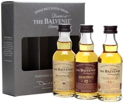 Balvenie Mini Mix/Doublewood 12 & 17 Year Old, Caribbean 14 Year Old 3x5cl Miniatures