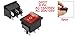 uxcell 5 Pcs DPDT Red Neon Light On/Off/On Rocker Switch AC 250V/15A 125V/20A