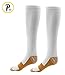 Presadee 15-20 mmHg White Copper Compression Increase Oxygen Circulation Anti-Fatigue Energy Socks  (L/XL)