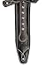Walker & Williams C-35 Custom Black Premium Top Grain Leather Padded Guitar Strap with Metal Crosses For Acoustic, Electric, And Bass Guitars