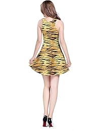 CowCow - Vestido sin mangas de piel de tigre con estampado de piel de cocodrilo, cebra, jirafa, leopardo, piel de serpiente, tallas XS-5XL