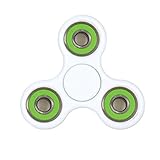 Balai Tri-Spinner Fidget Toy Hand Spinner EDC Focus Toy Perfect For ADD, ADHD, Anxiety, and Stress Relief (White Green)
