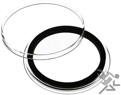 (5) Air-tite 40mm Black Ring Coin Holder Capsules