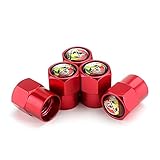 TK-KLZ 5Pcs Metal Car Tires Valve Stem Caps for Fiat Abarth Fiat 500 Abarth 1000 1100 TC 204A Berlinetta 500C Coupe Scorpione Spider Simca 2000 204A 205A Berlinetta Alfa Decorative Accessories