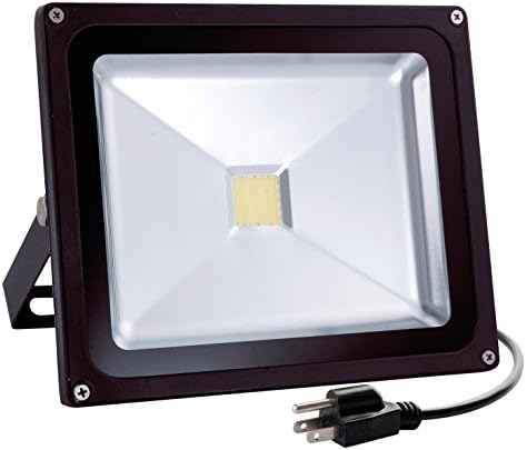 Wosen 30W LED Flood Light, Waterproof IP65, 2400lm, 5000K Daylight White, Super Bright Outdoor LED Flood Lights for Playground, Garage, Garden, Lawn and Yard Model No.PJ1002