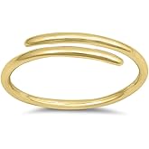 Pierced Owl Gold Plated 925 Sterling Silver Wrap Ring