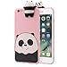 IPhone 7 Case, Transer 3D Cartoon Animals Cute Bare Bears Soft Silicone Case Skin For IPhone 7 4.7 Inch (Pink)