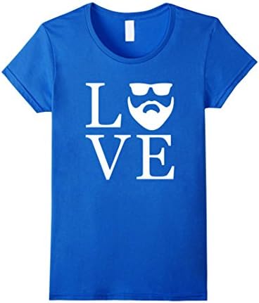 Womens I Love Beards Shirt, I Love His Beard T Shirt For Men, Women XL Royal Blue