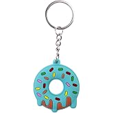 tenghong2021 Fun Cute Donut Keychain for Woman Birthday Gift Theme Decorations Party Favors Purse Car Accessories