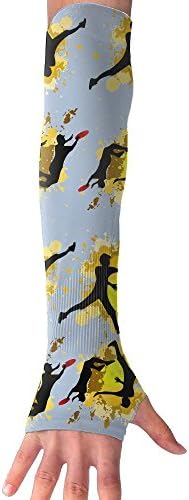 Frisbee Player Funny Women Cooler Arm Sleeves Thumb Hole Gloves Mittens