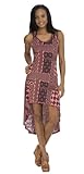 Classic Designs Womens Print Racerback Hi Lo Dress in Stretch Jersey (Small-4X)