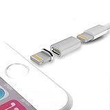 CONMDEX Magnetic Charger Adapter for iPhone Charging Cable Magnetic iPhone 6 6+ 5S Lighting Cable Converter to iPhone 6 6+ 5S (Cable Not Included) (Silver)