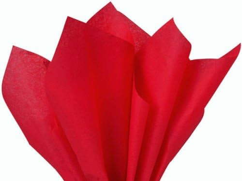 BULK Tissue Paper 15" X 20" 100 Sheet Packs Gift Flower Pom RED Color