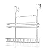 Over-Door-Organiser-Shelves-Two-Tier-Cupboard-Hanging-Basket-Wall-Mounted-Kitchen-Storage-Chrome-Cabinet-Shelves-Organiser-MW Over Door Organiser Shelves | Two Tier Cupboard Hanging Basket | Wall Mounted Kitchen Storage | Chrome Cabinet Shelves…