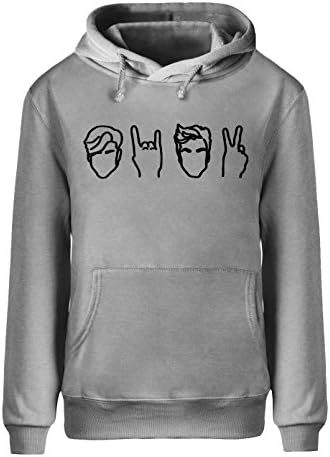 saozi Dolan&Twins Logo Sweatshirt Men's HoodieCustomize Adult Pullover-Gray&XXL