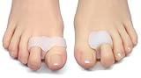 Toe Separators and Toe Spreaders Variety Pack - Ultimate Bunion Pain Relief Set with 2 Gel Toe Separators & 2 Toe Straighteners with Pads - Highly Effective Bunion Corrector Treatment Solution (White)