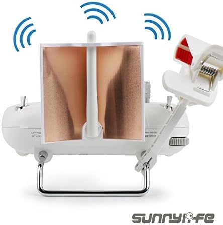 SunnyLIFE Coppery Parabolic Antenna Signal Booster for DJI Phantom 3 Standard Remote Control Signal Extended