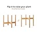 Mkono Plant Stand Mid Century Wood Flower Pot Holder (Plant Pot NOT Included) Modern Potted Stand Indoor Display Rack Rustic Decor, Up to 12 Inch Planter, Natural